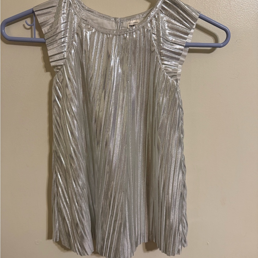 OshKosh B'gosh Shimmering Silver Pleated